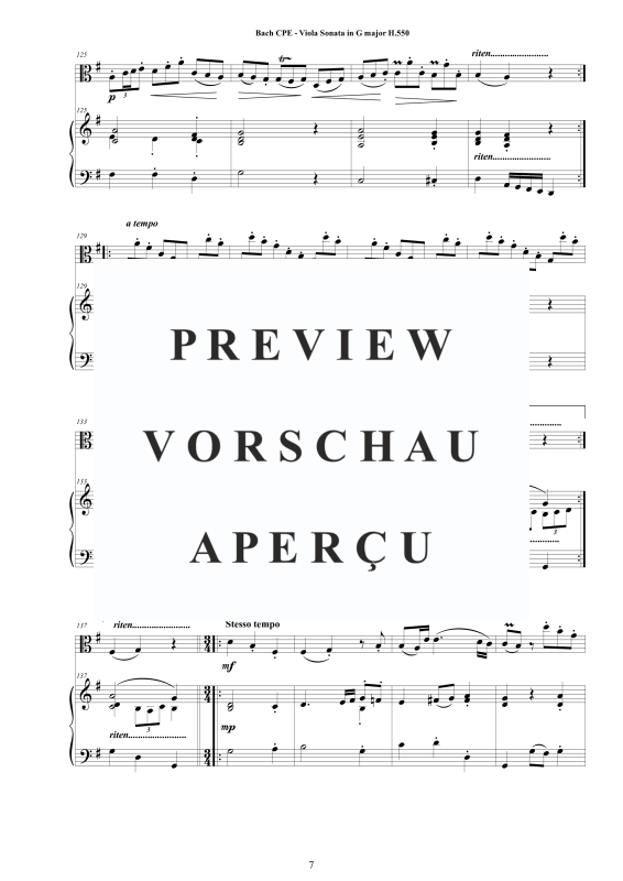 Product gallery: Page 8 of 11 Viola Sonata in G-Dur H550, , Viola and Piano/Harpsichord