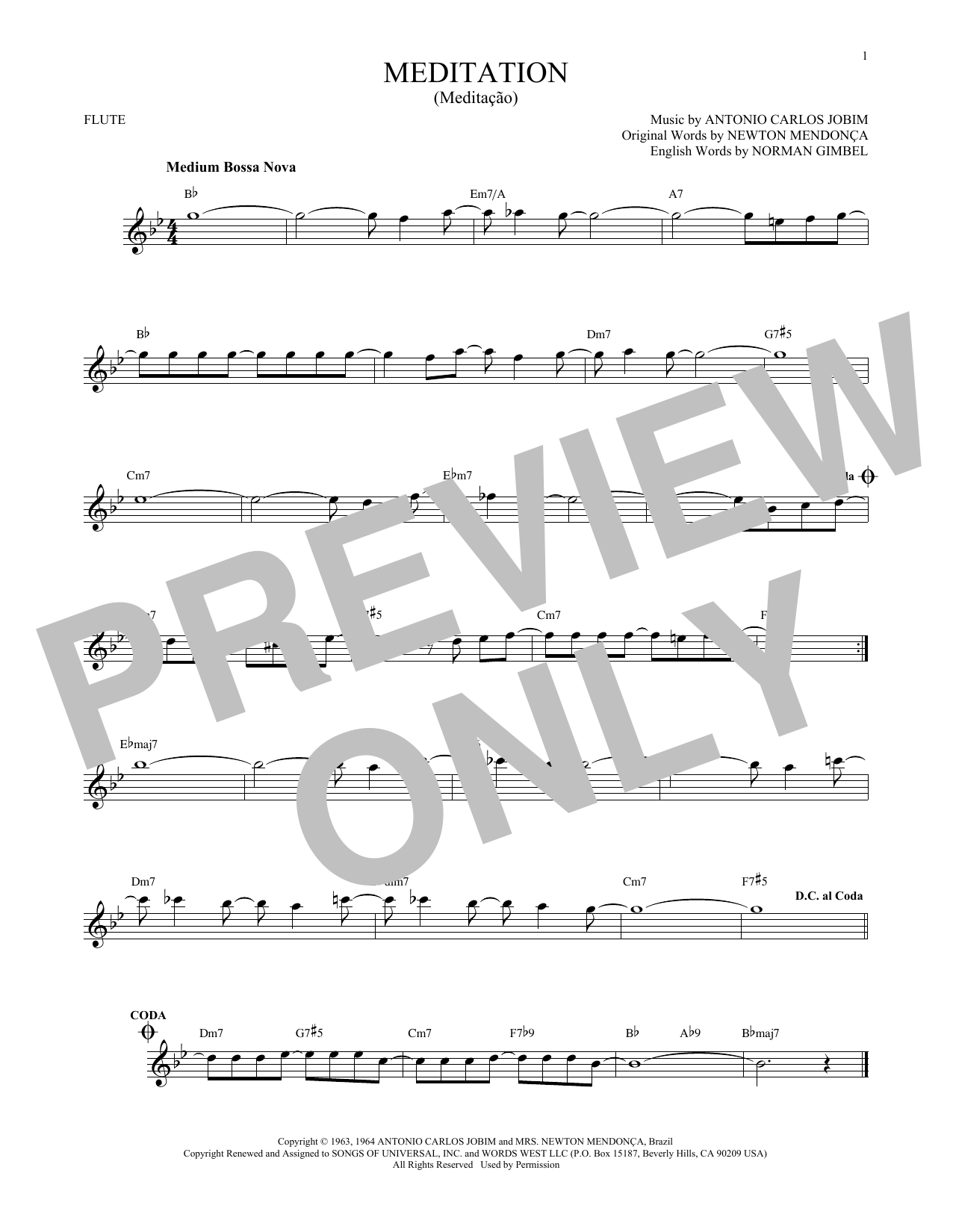 Product gallery: Page 1 of 1 Meditation (Meditacao), Antonio Carlos Jobim