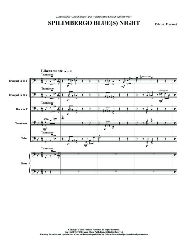 Produktgalerie: Seite 1 von 11 Spilimbergo Blue, , (Blechbläserquartett)