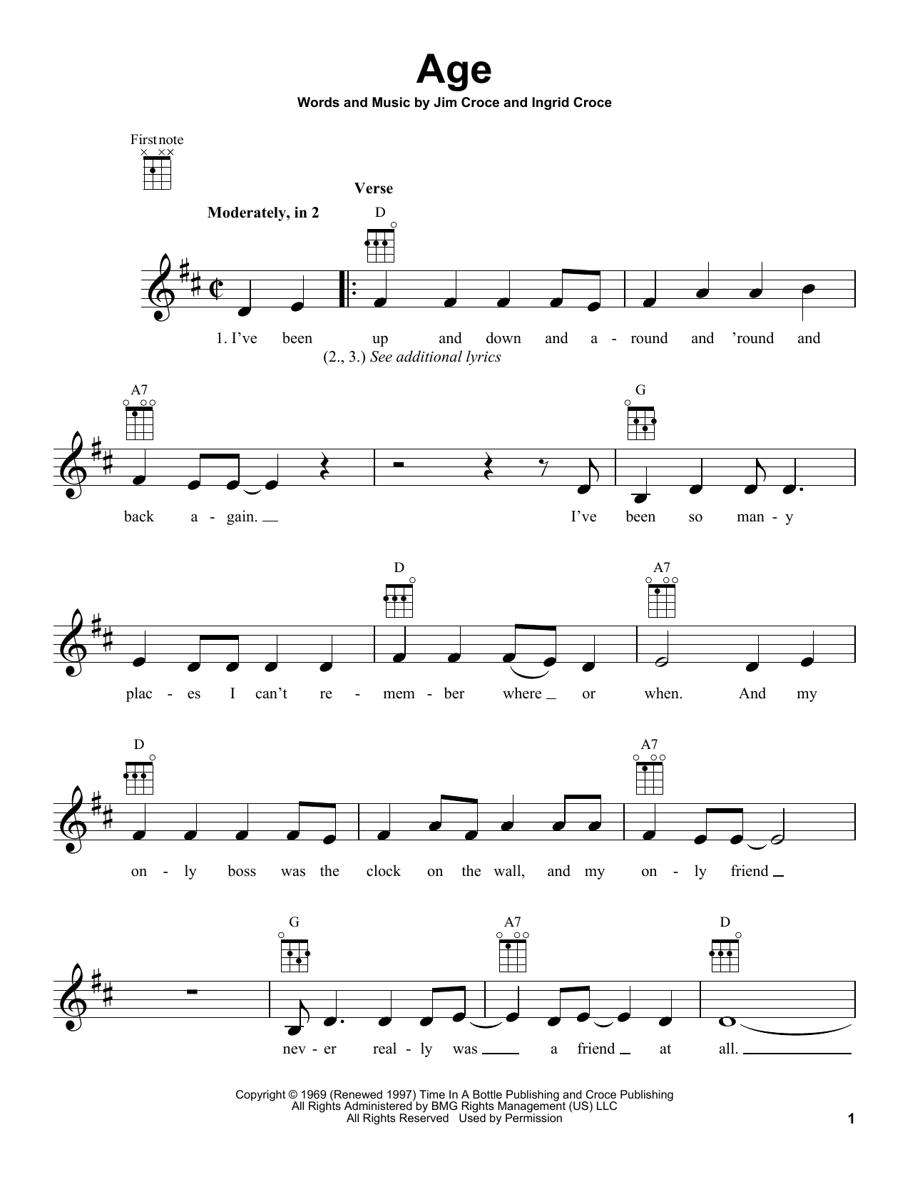 Product gallery: Page 1 of 1 Age, Jim Croce