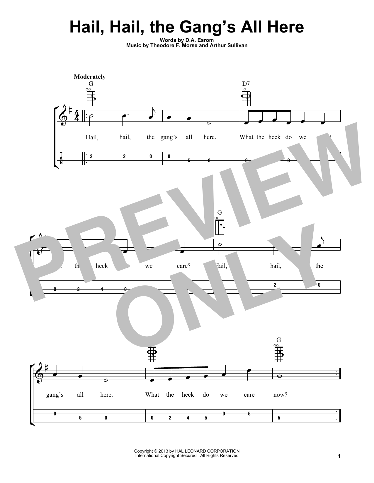 Produktgalerie: Seite 1 von 1 Hail, Hail, The Gang's All Here (arr. Bobby Westfall), Arthur Sullivan