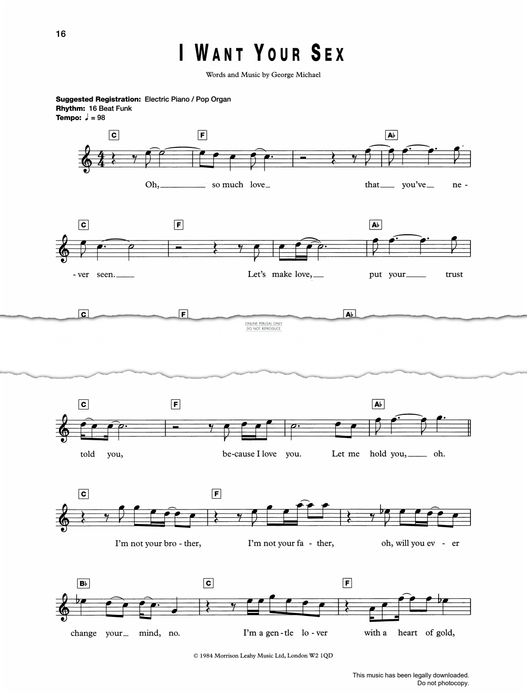 Product gallery: Page 1 of 1 I Want Your Sex (Part 2 'Brass In Love'), George Michael