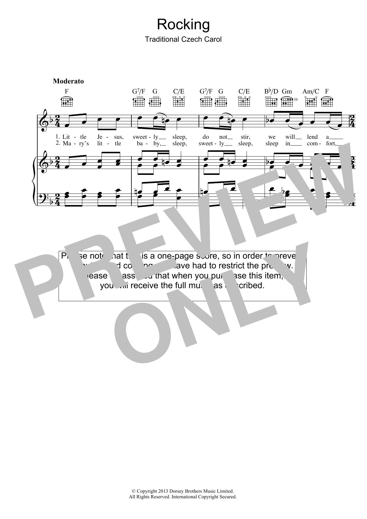 Product gallery: Page 1 of 1 Little Jesus (Rocking Carol), Christmas Carol