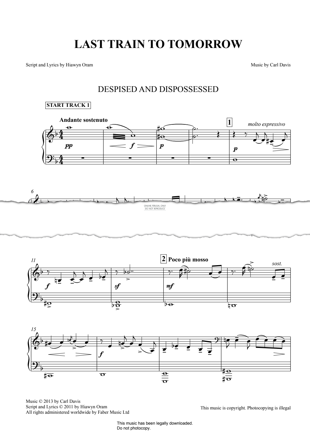 Product picture to: Prelude: Despised and Dispossessed (from 'Last Train To Tomorrow')