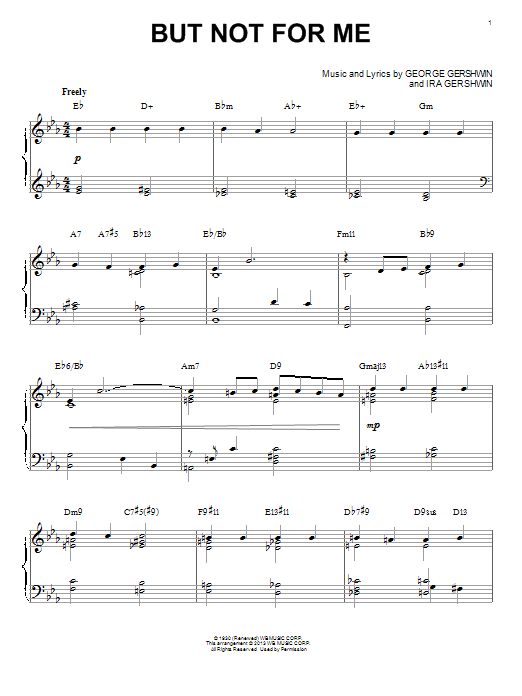 Product picture to: But Not For Me [Jazz version] (arr. Brent Edstrom)