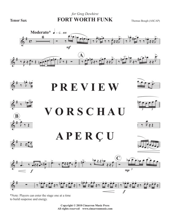 Product gallery: Page 14 of 19 Fort Worth Funk , , (Saxophone Quartet SATB)