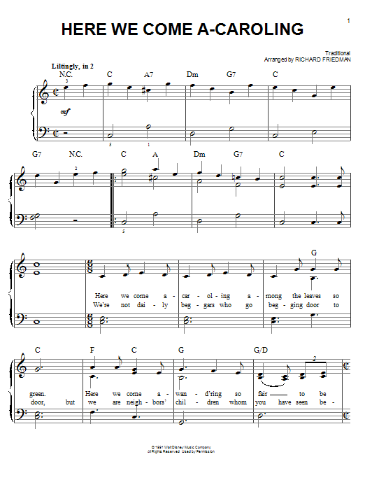 Product gallery: Page 1 of 1 Here We Come A-Caroling, Richard Friedman
