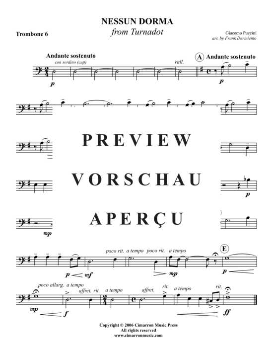 Product gallery: Page 19 of 19 Nessun Dorma , , (Trombone ensemble)