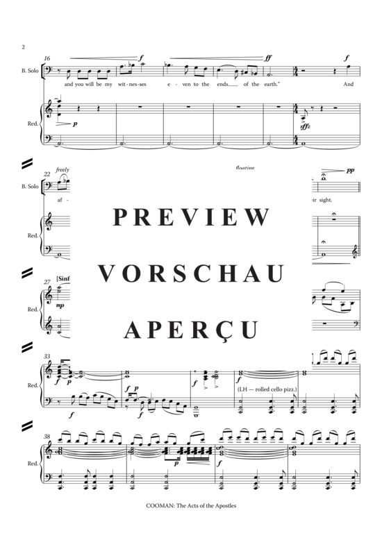 Product gallery: Page 11 of 21 The Acts of the Apostles , , (baritone, mixed choir, piano, organ, + chamber orchestra)