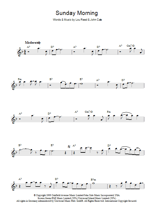 Produktgalerie: Seite 1 von 1 Sunday Morning, The Velvet Underground, Melodieinstrument