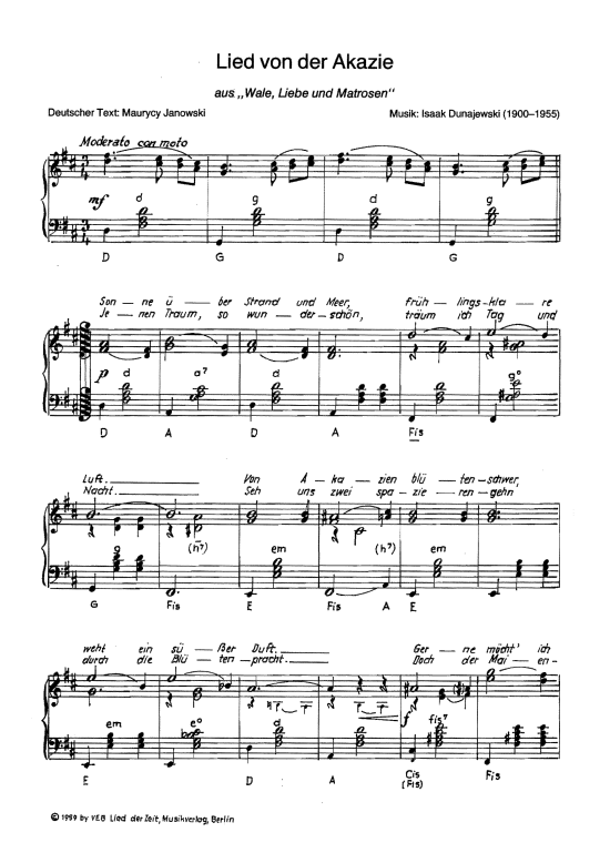 Product picture to: Lied von der Akazie aus: Wale, Liebe und Matrosen