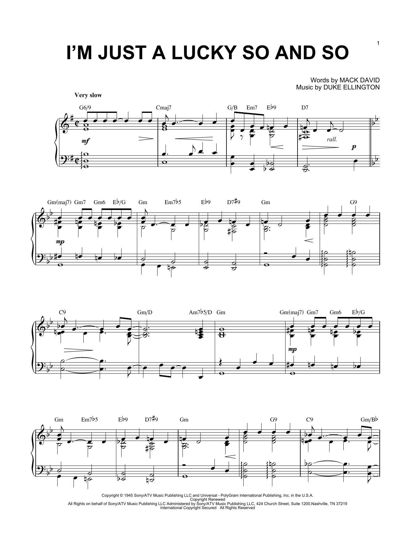 Product picture to: I'm Just A Lucky So And So (arr. Brent Edstrom)