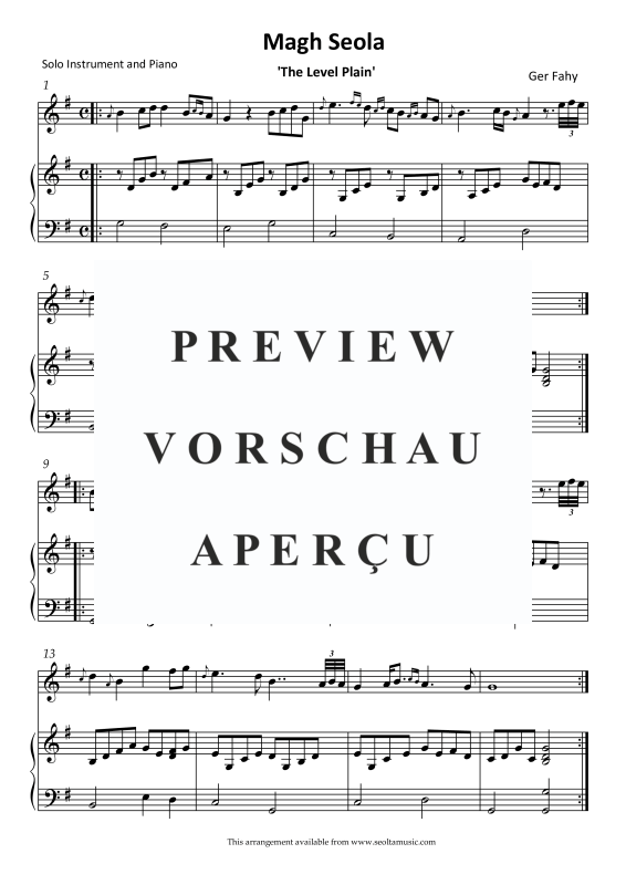 Product gallery: Page 4 of 5 Magh Seola (The Level Plain) - Ger Fahy, , Flute and Piano (No Separate Parts)