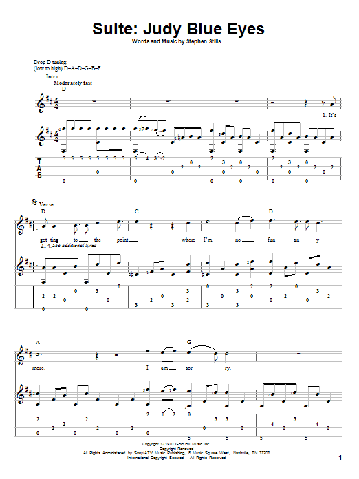 Produktgalerie: Seite 1 von 1 Suite: Judy Blue Eyes, Crosby, Stills & Nash, Gitarre