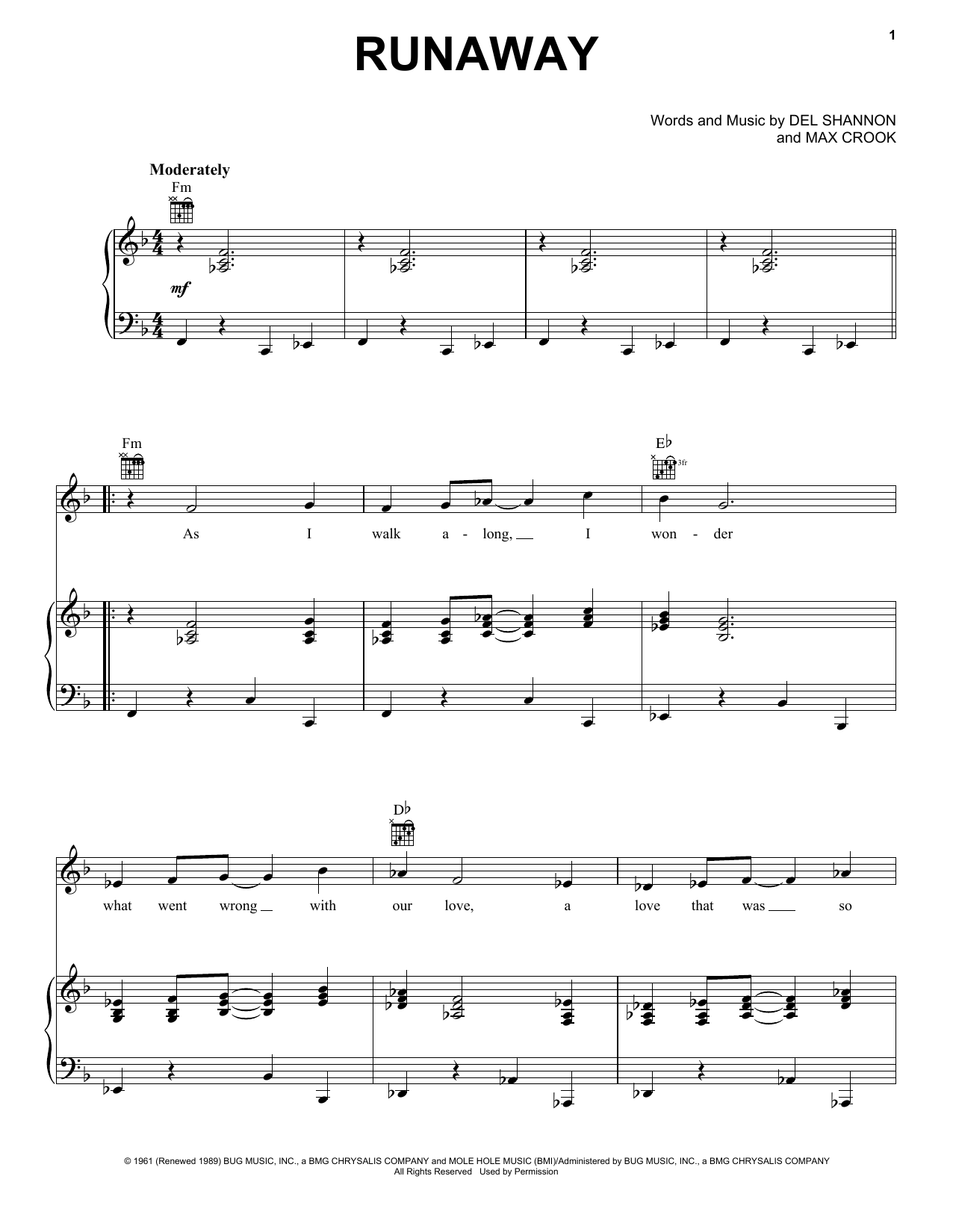 Produktgalerie: Seite 1 von 1 Runaway, Del Shannon, Gesang, Gitarre, Klavier