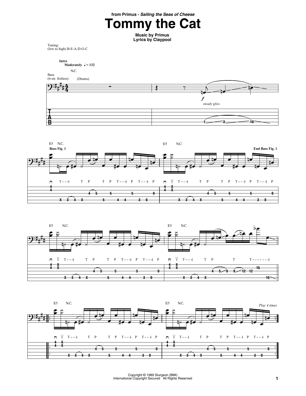 Produktgalerie: Seite 1 von 1 Tommy The Cat, Primus, E-Bass