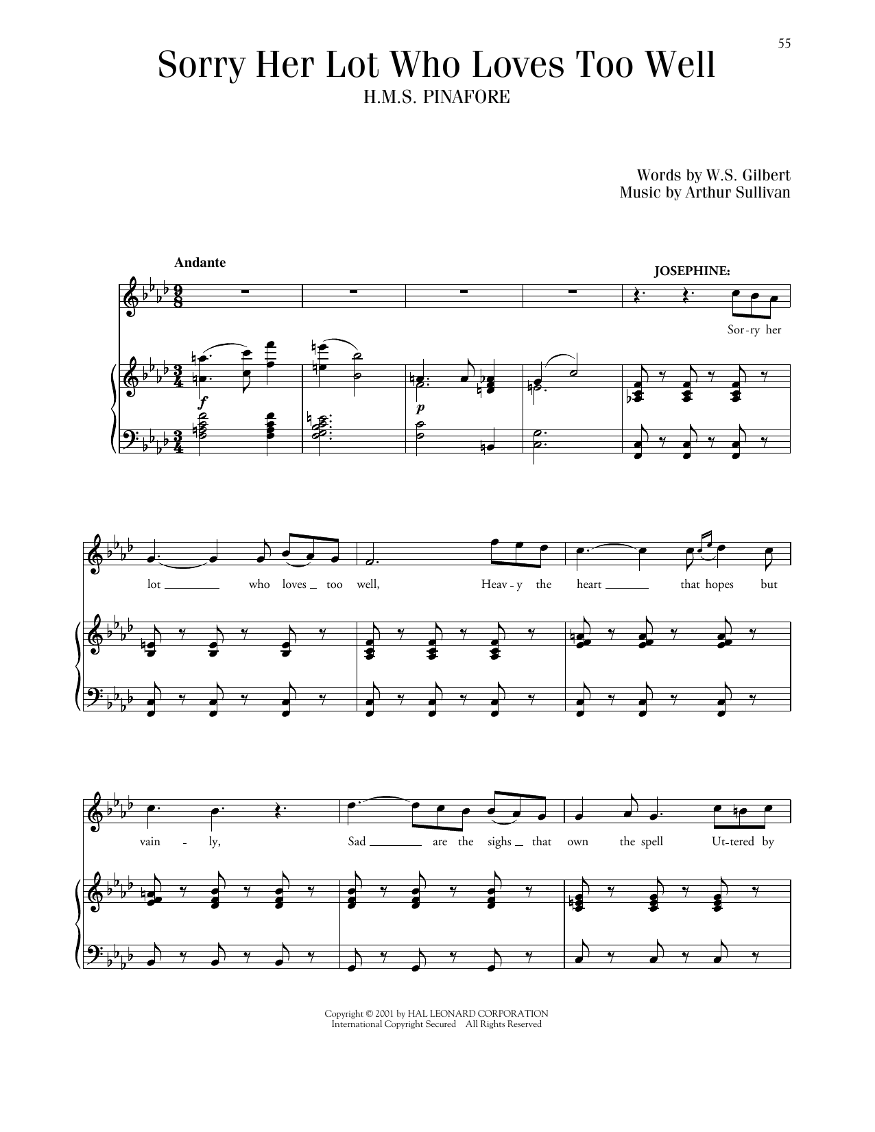 Produktbild zu: Sorry Her Lot Who Loves Too Well (from H.M.S. Pinafore)