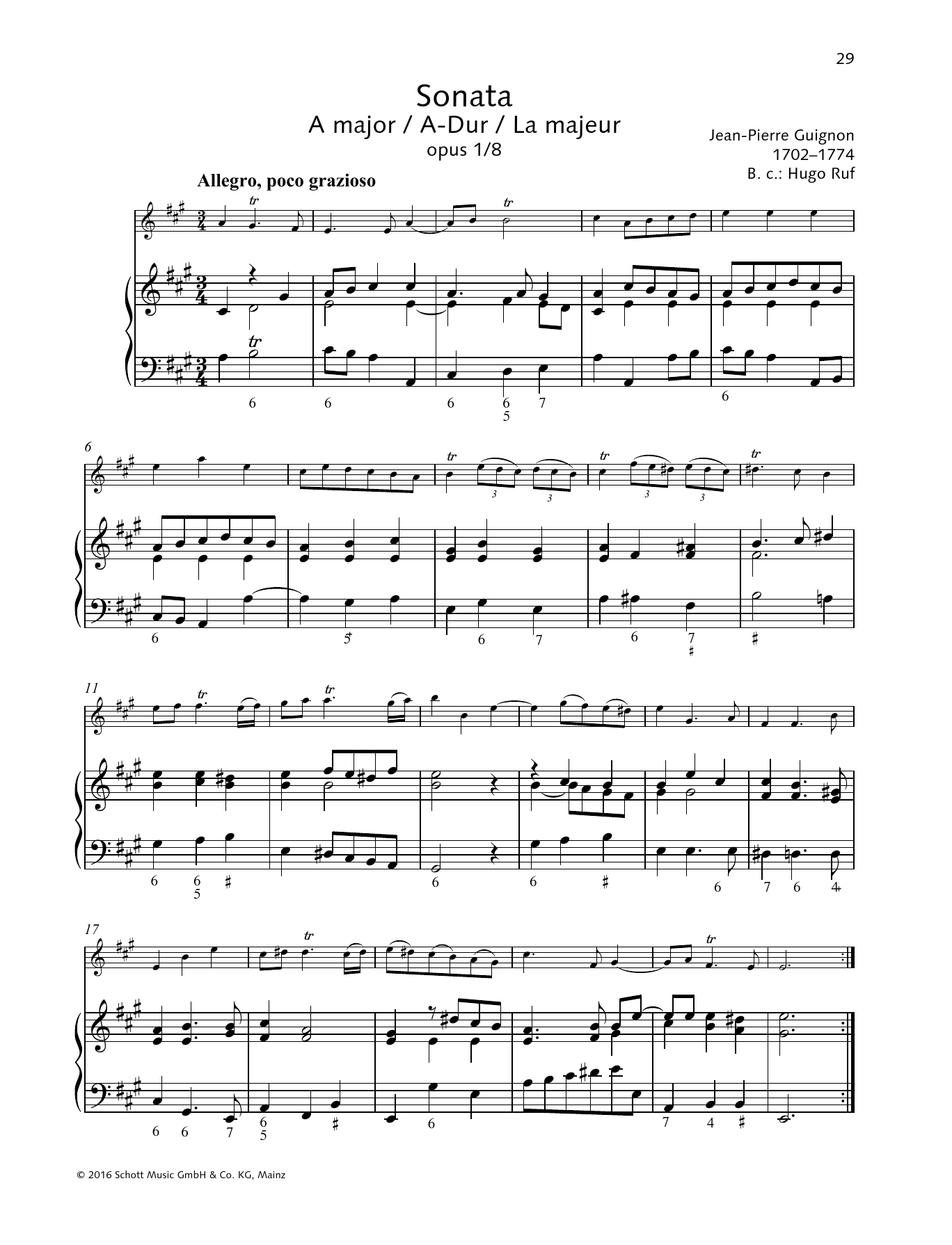 Produktbild zu: Sonata A Major