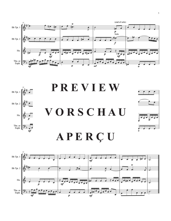 Produktgalerie: Seite 4 von 10 Concerto Grosso, Largo, , (2xTrompete in B, Horn in F, Posaune)