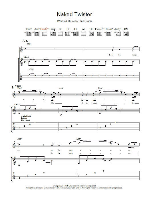 Produktgalerie: Seite 1 von 1 Naked Twister, Mansun, Gitarre