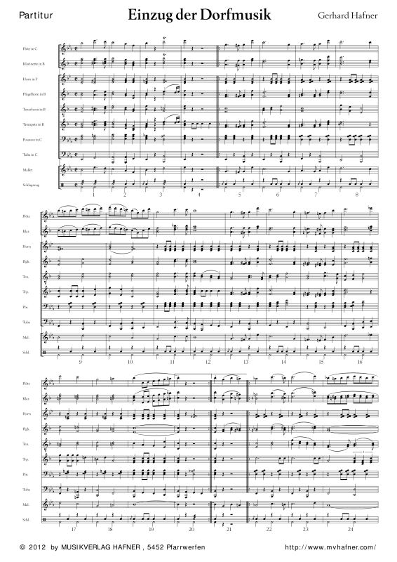 Product gallery: Page 1 of 11 Einzug der Dorfmusik, , (large wind orchestra)
