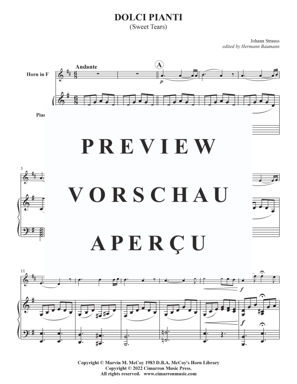 Product gallery: Page 3 of 7 Dolci Pianti (Sweet Tears), , Horn and Organ