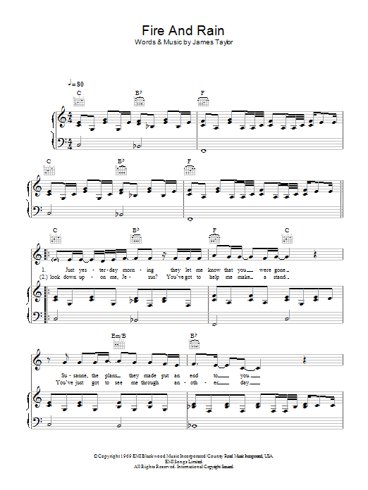 Produktgalerie: Seite 1 von 1 Fire And Rain, Birdy, Gesang, Gitarre, Klavier