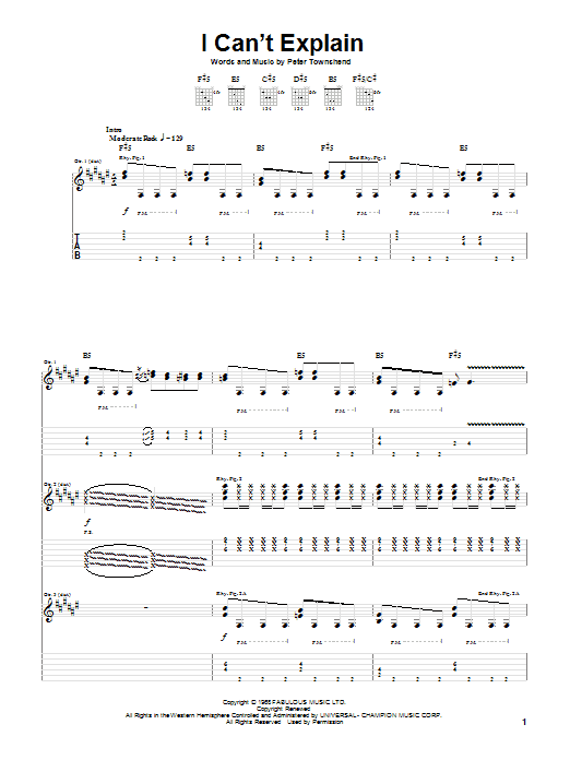 Produktgalerie: Seite 1 von 1 I Can't Explain, The Who, Gitarre