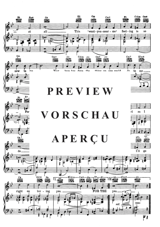 Produktgalerie: Seite 4 von 8 For The First Time (I've Fallen In Love) , Popular Standard, (Klavier und Gesang)