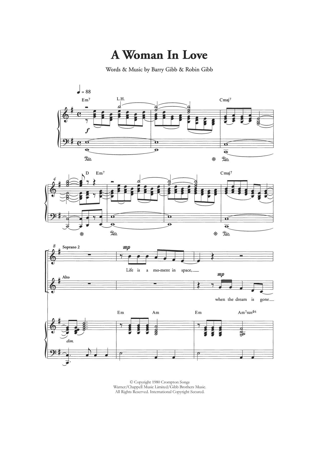 Product picture to: A Woman In Love (Arr. Berty Rice)