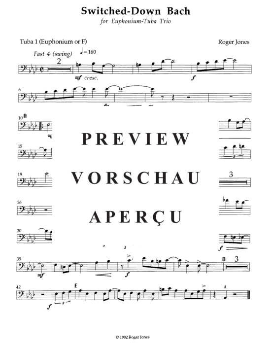 Produktgalerie: Seite 6 von 8 Switched Down Bach , , (Tuba Trio ETT)