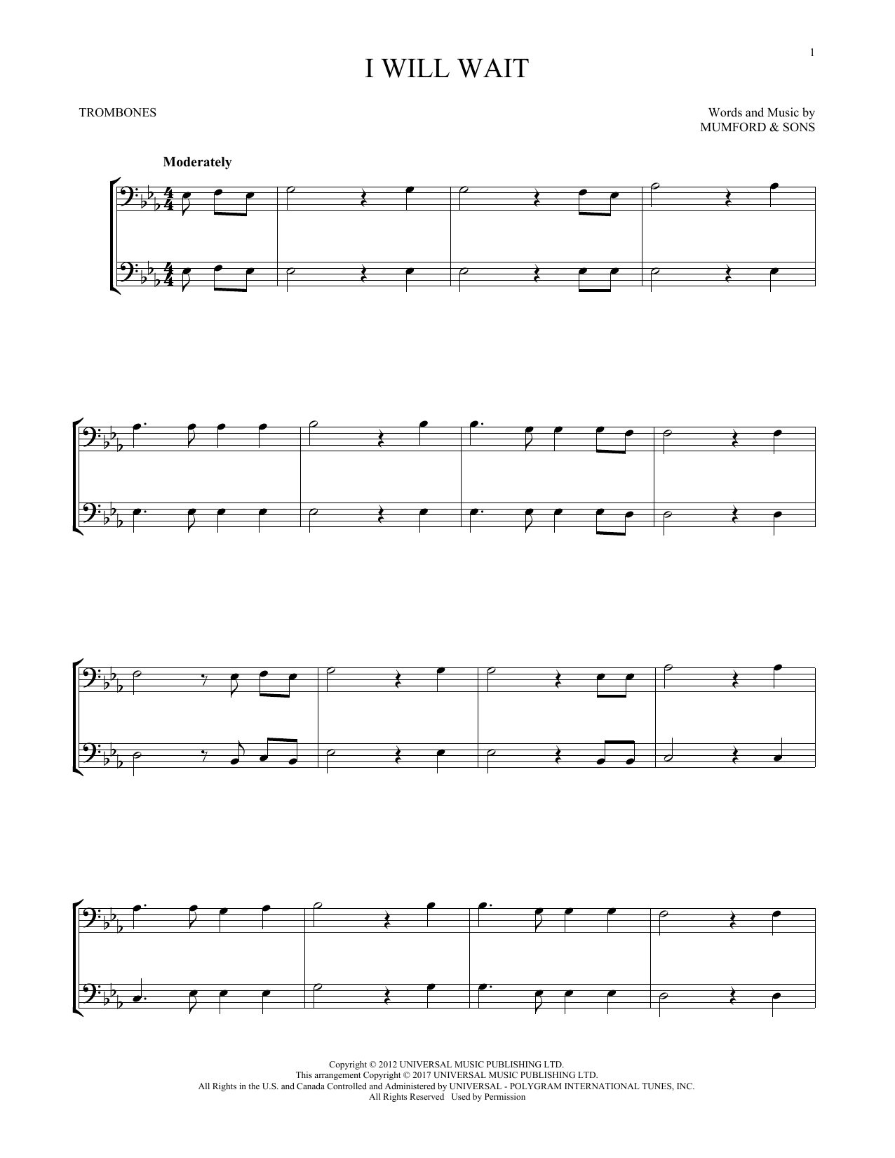 Product gallery: Page 1 of 1 I Will Wait, Mumford & Sons