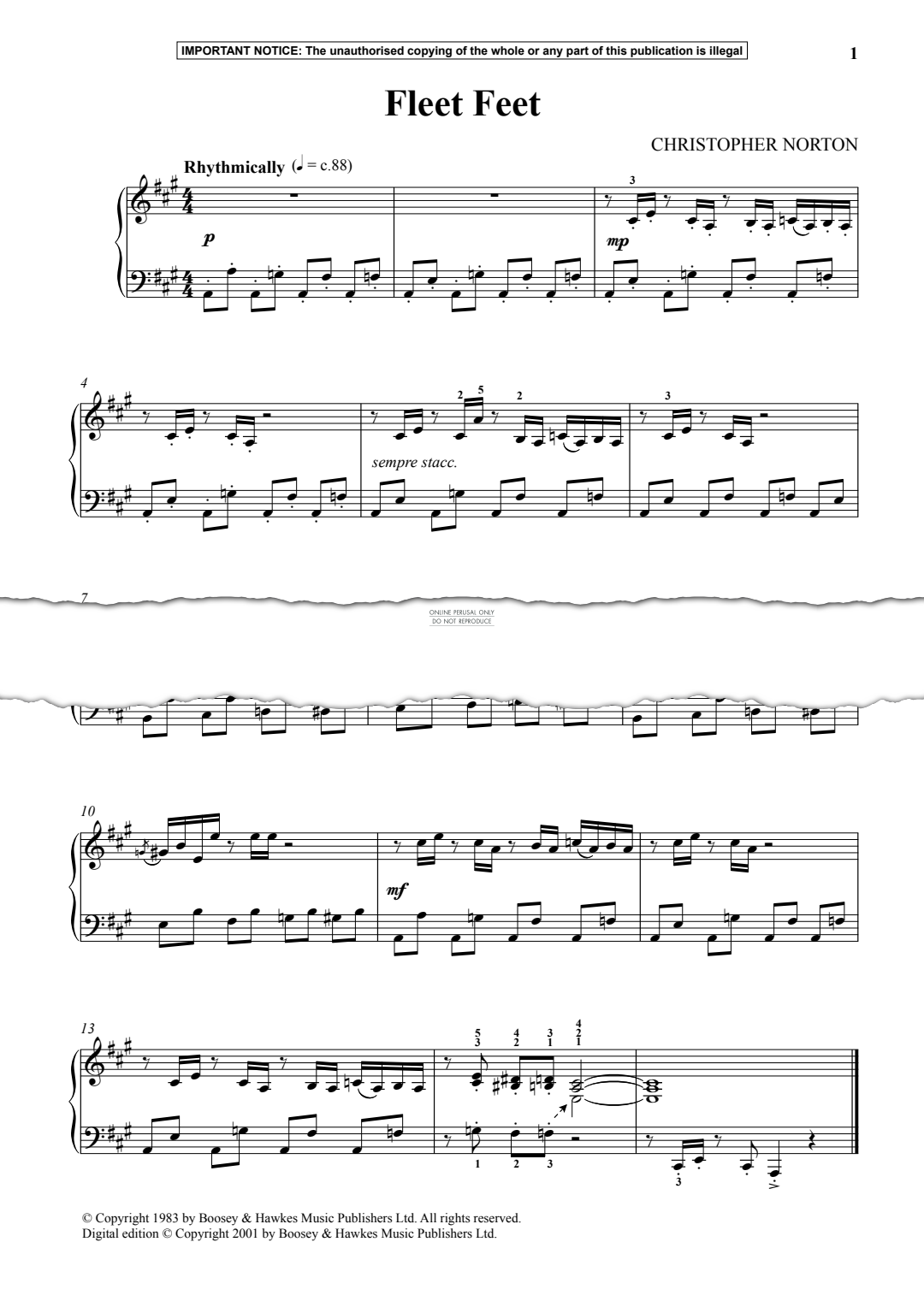 Produktgalerie: Seite 1 von 1 Fleet Feet, Christopher Norton, Klavier