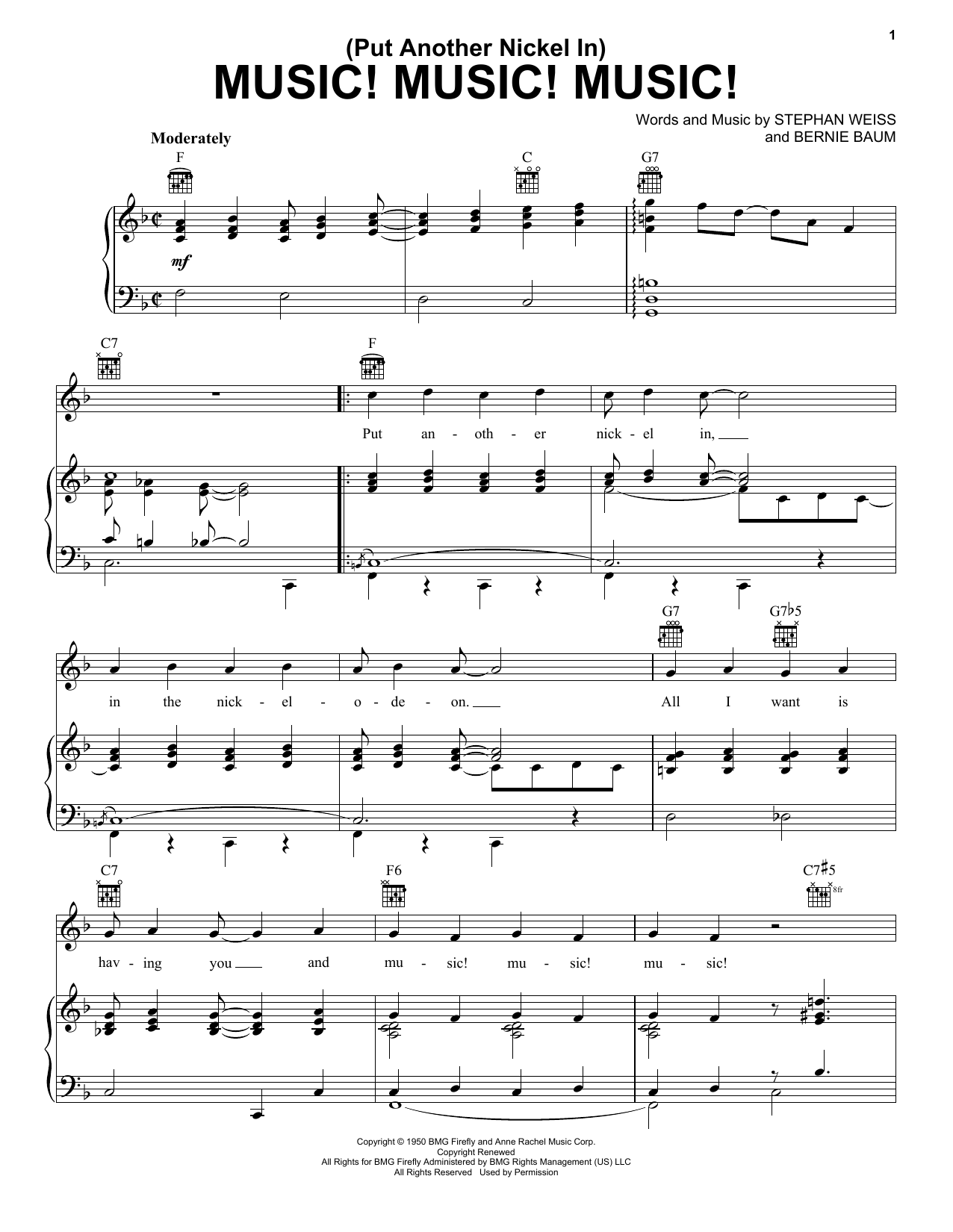Produktgalerie: Seite 1 von 1 (Put Another Nickel In) Music! Music! Music!, Teresa Brewer, Gesang, Gitarre, Klavier