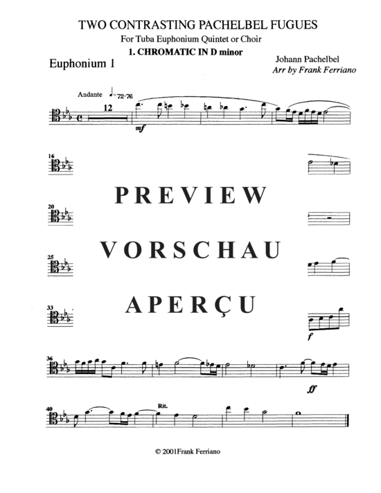 Product gallery: Page 9 of 18 Two Contrasting Pachelbel Fugues (Tuba Quintett EEE(T) , , TT)