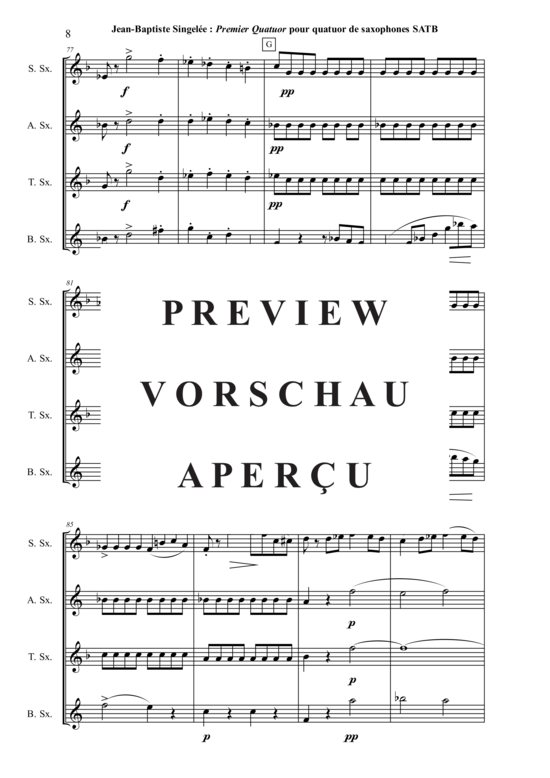 gallery: Premier Quatuor, Opus 53 , , (Saxophon-Quartett SATB)