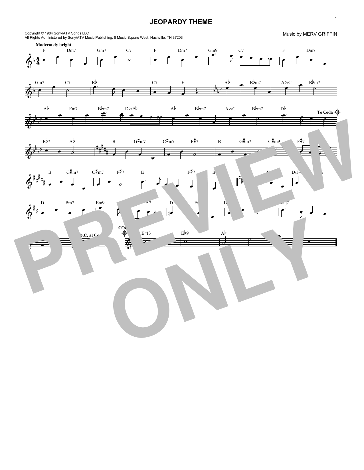 Produktbild zu: Jeopardy Theme