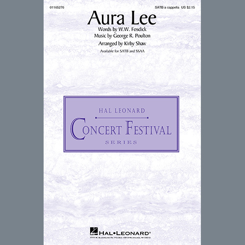 cover: Aura Lee (arr. Kirby Shaw), George R. Poulton