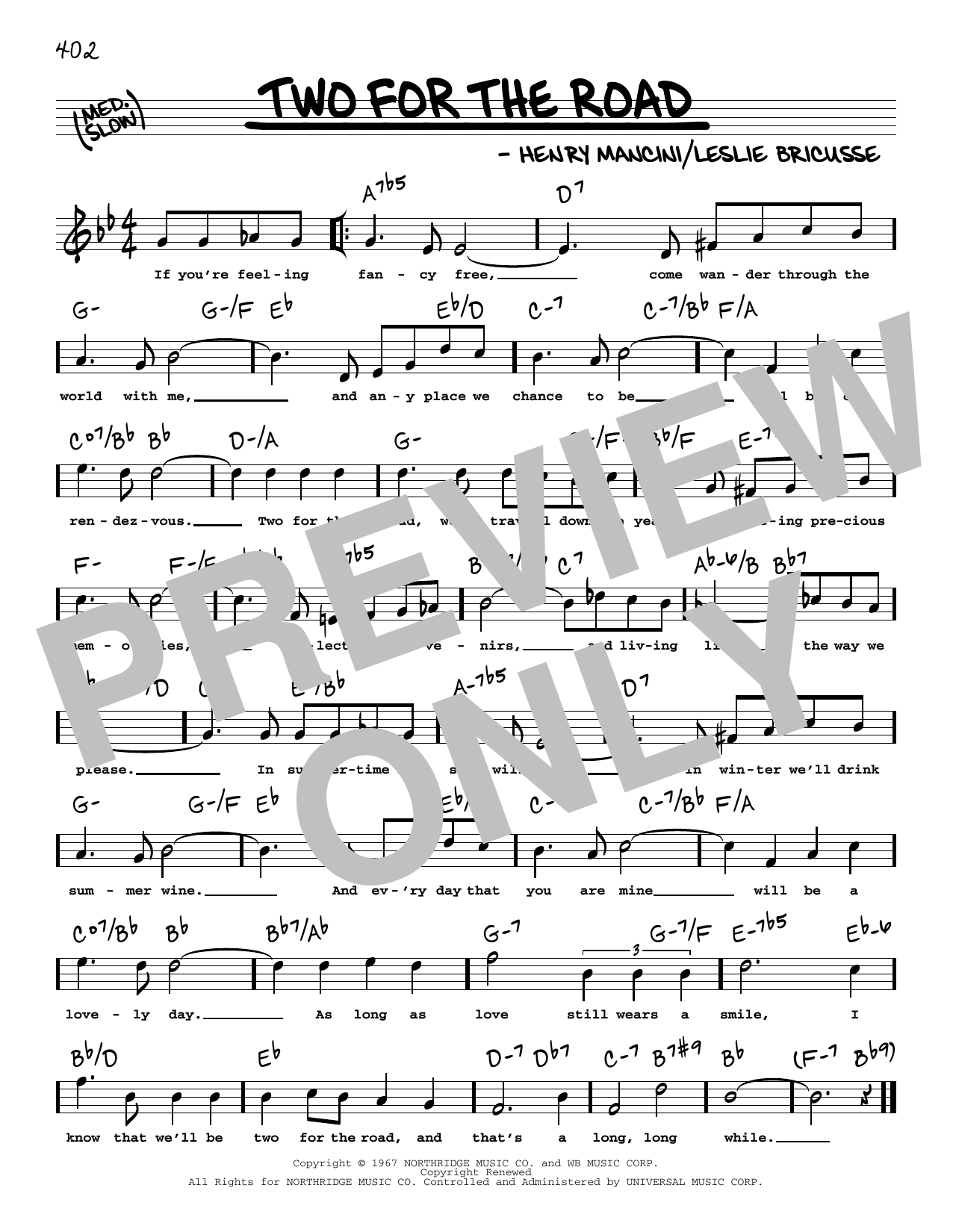 Produktbild zu: Two For The Road (High Voice)