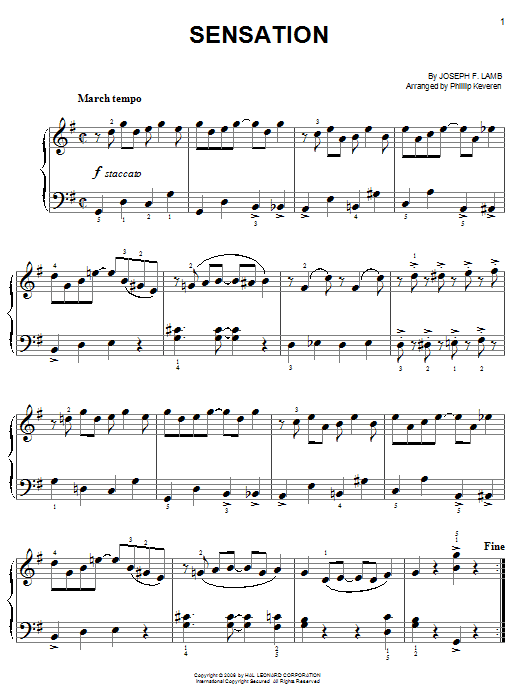 Produktbild zu: Sensation (arr. Phillip Keveren)