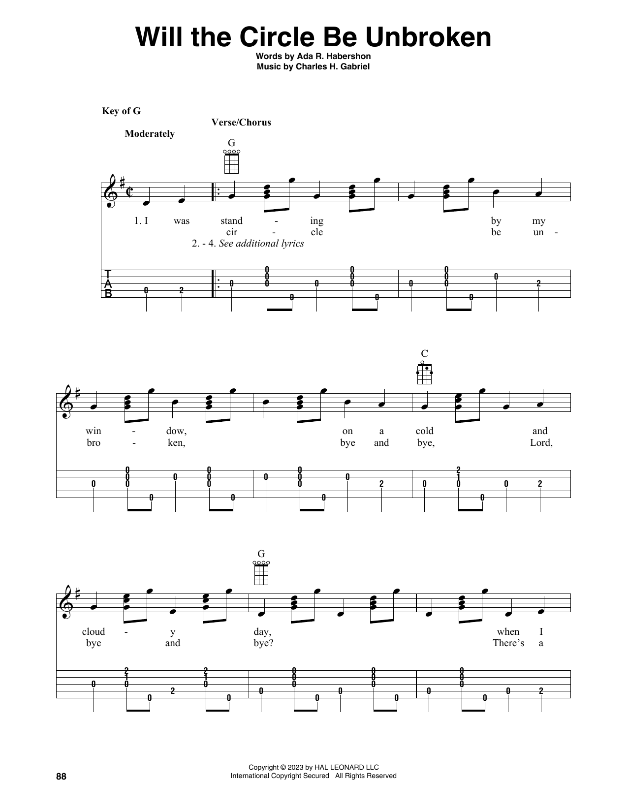 Product gallery: Page 1 of 1 Will The Circle Be Unbroken (arr. Fred Sokolow), Charles H. Gabriel
