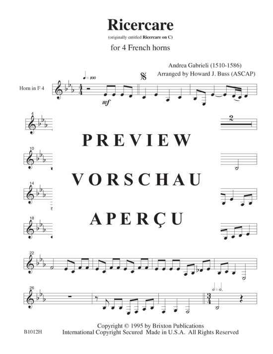 Produktgalerie: Seite 14 von 15 Ricercare , , (4 Hörner)