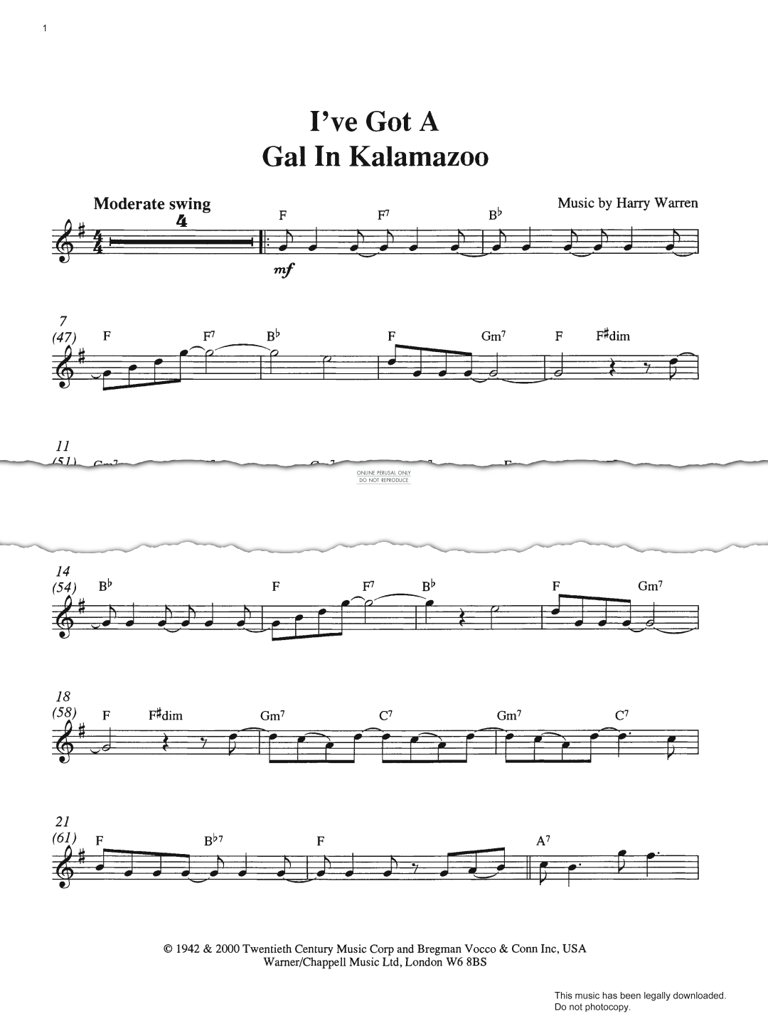 Product picture to: I've Got A Gal In Kalamazoo