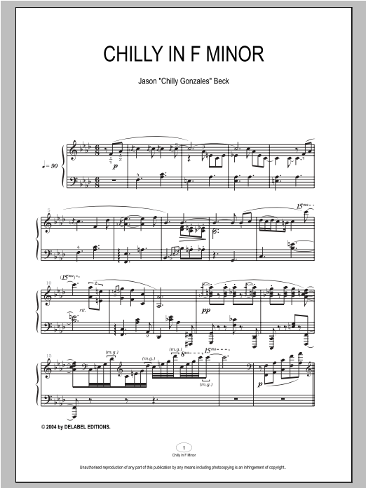 Product gallery: Page 1 of 1 Chilly In F Minor, Chilly Gonzales