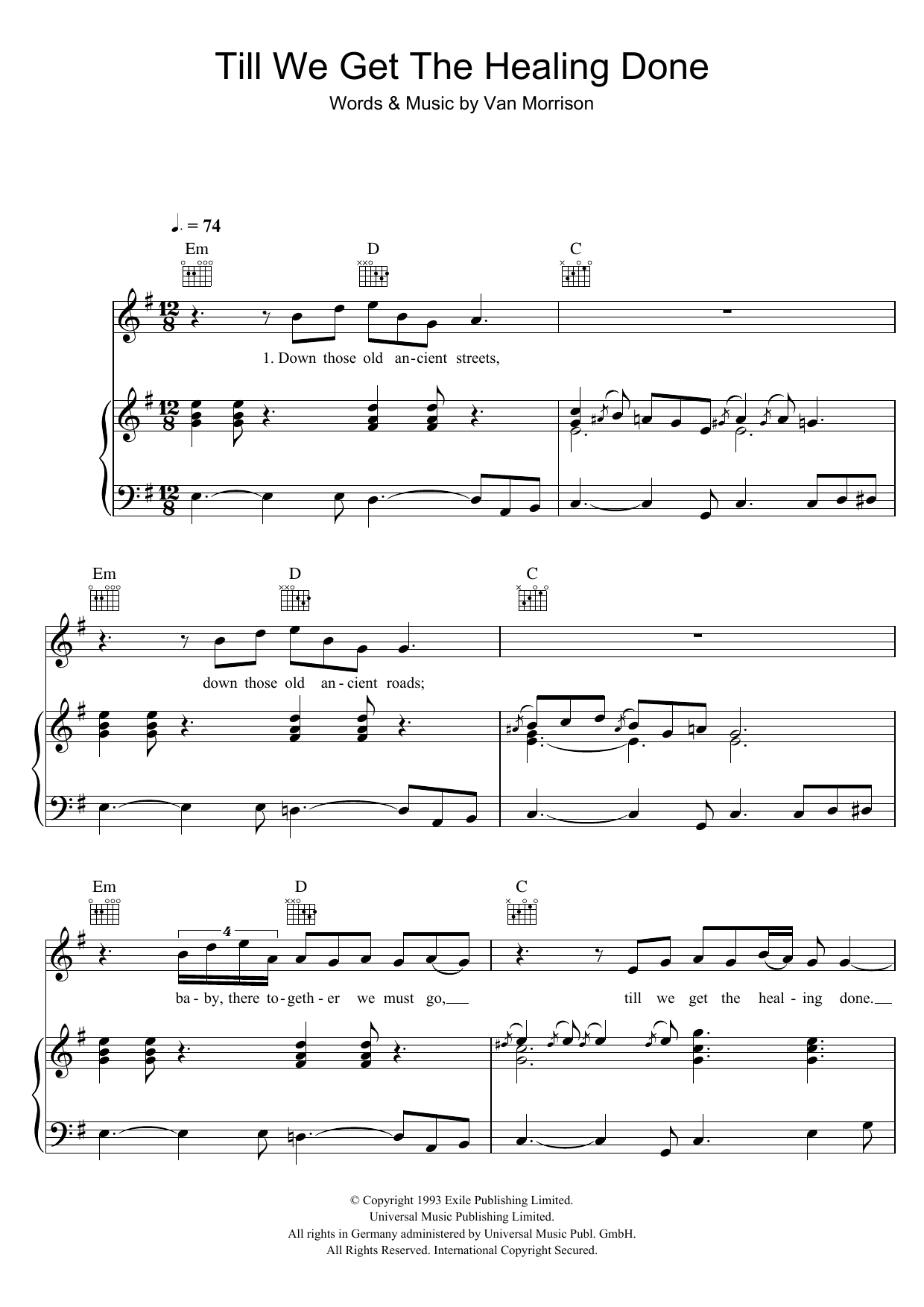 Produktgalerie: Seite 1 von 1 Till We Get The Healing Done, Van Morrison, Gesang, Gitarre, Klavier