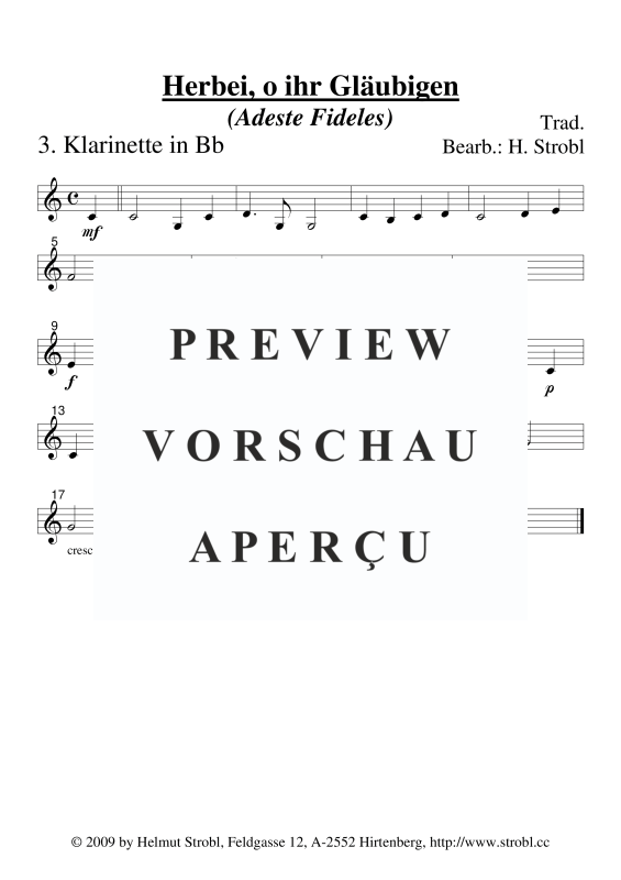 gallery: Adeste Fideles, , Klarinettenquartett