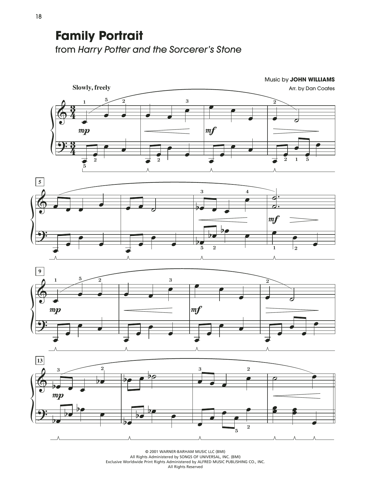 Produktbild zu: Family Portrait (from Harry Potter) (arr. Dan Coates)