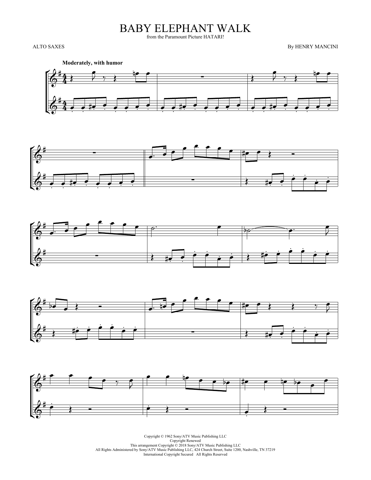 Product gallery: Page 1 of 1 Baby Elephant Walk, Henry Mancini