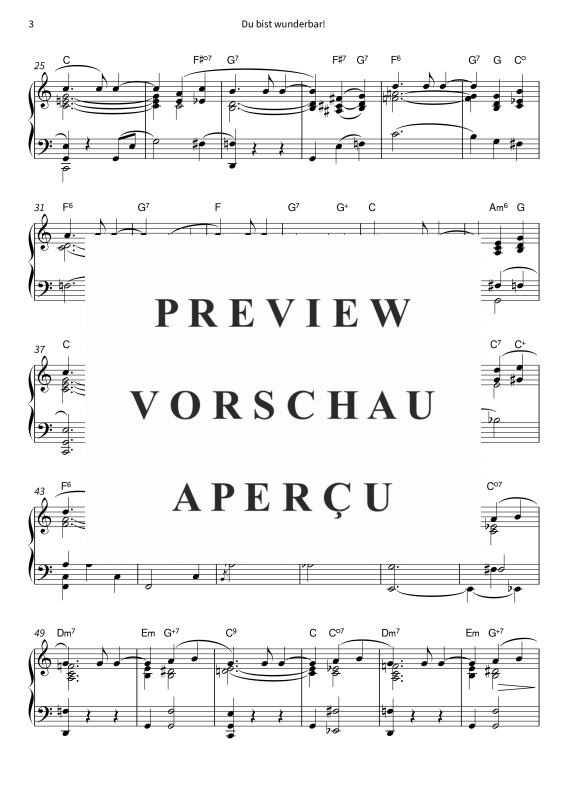 Produktgalerie: Seite 5 von 6 Du bist wunderbar!, Hildegard Knef, Klavier Solo