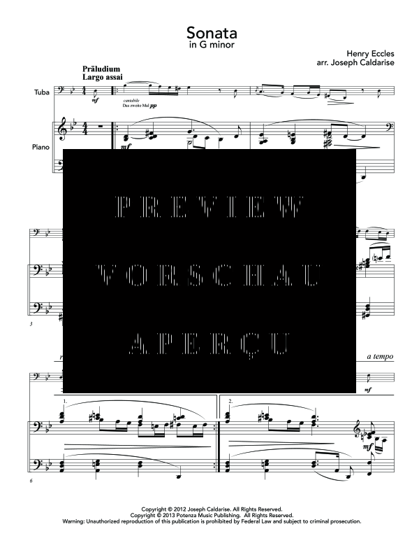 Product gallery: Page 5 of 11 Sonata in G Minor, , (tuba and piano)